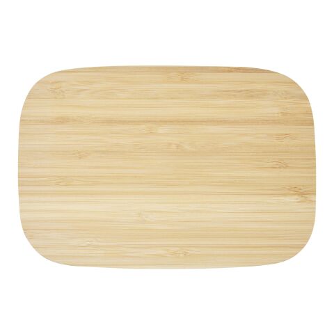 Tite Brotdose aus Edelstahl mit Bambusdeckel Standard | natural-silber | ohne Werbeanbringung | Nicht verfügbar | Nicht verfügbar