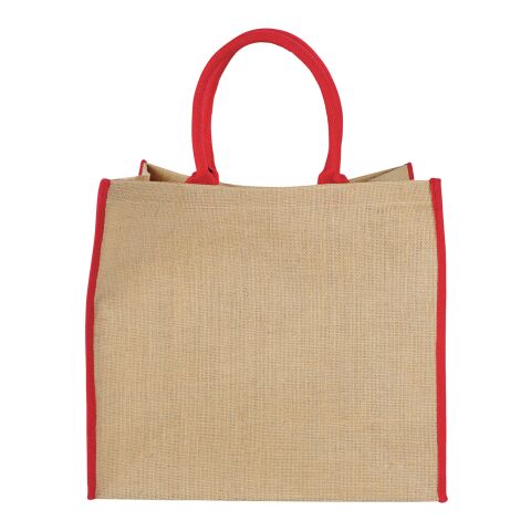 The Large Jute Tragetasche Standard | natur-rot | ohne Werbeanbringung | Nicht verfügbar | Nicht verfügbar