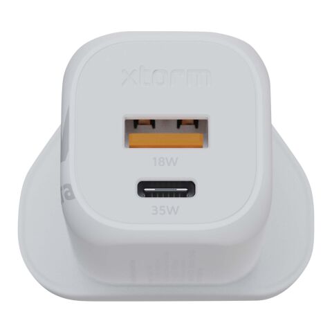 Xtorm XEC035 GaN² Ultra 35 W Wandladegerät mit UK-Stecker Standard | Weiß | ohne Werbeanbringung | Nicht verfügbar | Nicht verfügbar