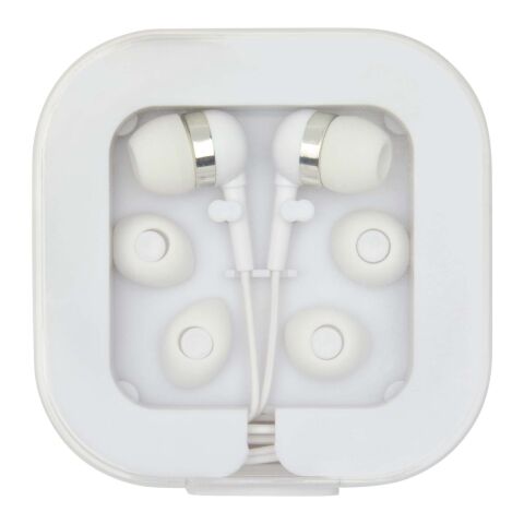 Baekdu kabelgebundenes Headset Typ-C mit Aufbewahrungsbox aus recyceltem Kunststoff weiss