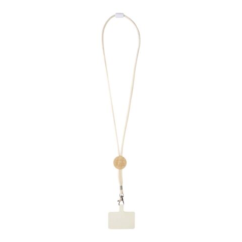 Adhab Smartphone Lanyard mit Bambusdetails Standard | transparent weiss | ohne Werbeanbringung | Nicht verfügbar | Nicht verfügbar | Nicht verfügbar