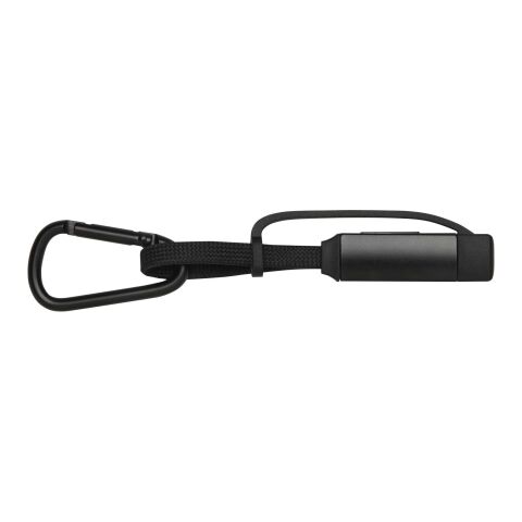 Algieba 65 W 3-in-1-Ladekabel aus recyceltem Aluminium mit Karabinerhaken schwarz
