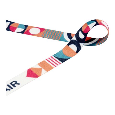 Leia Sublimation RPET-Lanyard mit 2 Metallhaken Weiß | 10mm | Sublimation | all over, back | 25 mm x 900 mm