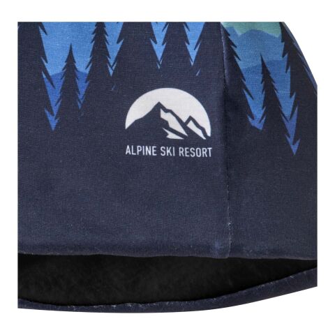Loki Sublimation-Mütze aus RPET mit Fleece-Schicht schwarz | S (24x19cm) | Sublimation | vollflächig | 540 mm x 265 mm