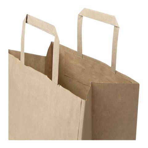 Kraft 80 g/m² Papiertasche mit flachen Griffen – 25 × 15 × 32 cm Kraftpapier | ohne Werbeanbringung | Nicht verfügbar | Nicht verfügbar