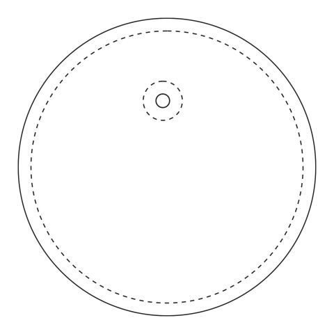 RFX™ Runder reflektierender PVC-Aufhänger weiß | 1-farbiger Siebdruck | Vorderseite | Ø 64 mm