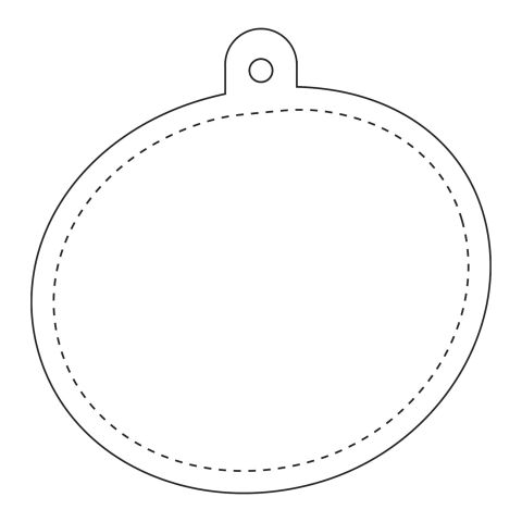 RFX™ ovaler reflektierender TPU-Aufhänger aus phthalatfreiem PVC weiß | ohne Werbeanbringung | Nicht verfügbar | Nicht verfügbar