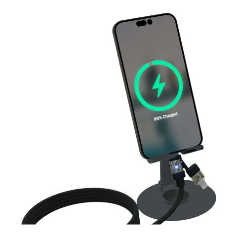 SCX.design O34 360° Smartphonehalterung mit 240W 4 in 1 Ladekabel  gun metal | ohne Werbeanbringung | Nicht verfügbar | Nicht verfügbar