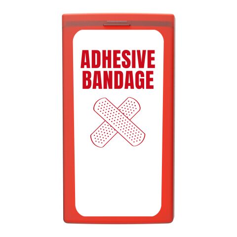 MiniKit Pflaster transparent rot | Not applicable | 1-farbiger Digitaler Aufkleber | Vorderseite | 39 mm x 82 mm