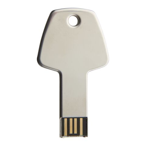 USB-Stick Schlüssel silber | 64 GB | 1-farbiger Tampondruck | Rückseite | 20 mm x 8 mm