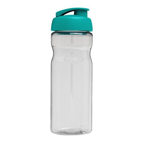 H2O Base® 650 ml Sportflasche mit Klappdeckel transparent klar-aquablau | ohne Werbeanbringung | Nicht verfügbar | Nicht verfügbar