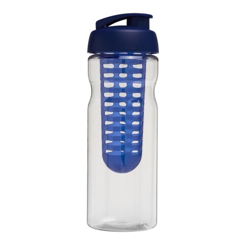 H2O Base® 650 ml Sportflasche mit Klappdeckel und Infusor transparent-blau | ohne Werbeanbringung | Nicht verfügbar | Nicht verfügbar