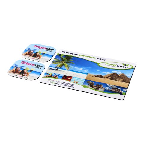 Brite-Mat® Mousepad- und Untersetzer-Set Combo 3 schwarz | ohne Werbeanbringung | Nicht verfügbar | Nicht verfügbar