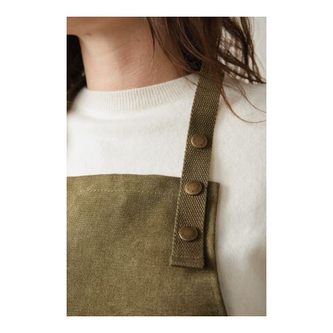 VINGA Tome Schürze aus GRS recyceltem Canvas grün | ohne Werbeanbringung | Nicht verfügbar | Nicht verfügbar | Nicht verfügbar