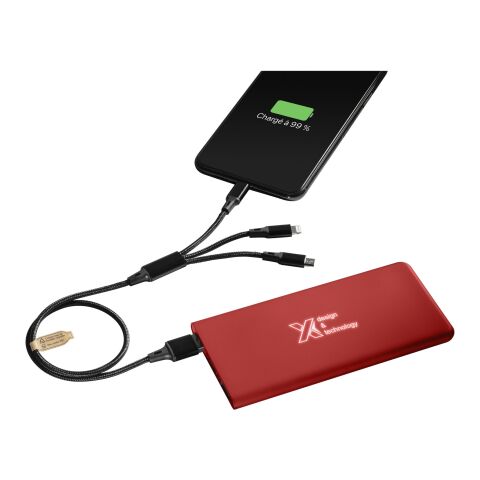 SCX.design P15 5000 mAh Powerbank mit Leuchtlogo Standard | Mid red | ohne Werbeanbringung | Nicht verfügbar | Nicht verfügbar