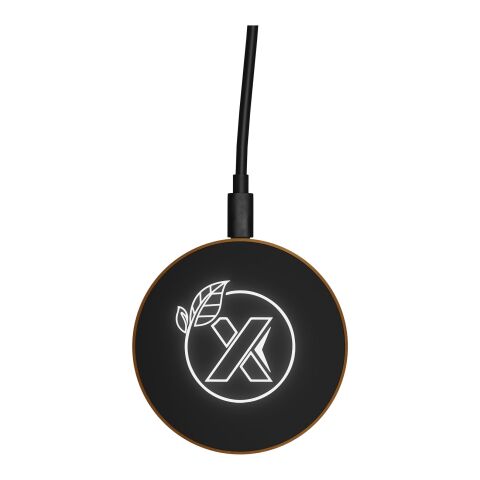 SCX.design W13 kabellose Ladestation aus Holz mit Leuchtlogo Standard | braun | ohne Werbeanbringung | Nicht verfügbar | Nicht verfügbar