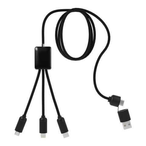 SCX.design C28 Erweitertes 5-in-1-Ladekabel Standard | rot-schwarz | ohne Werbeanbringung | Nicht verfügbar | Nicht verfügbar