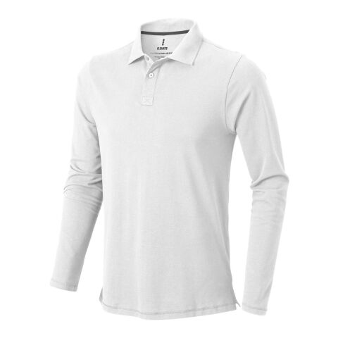 Oakville Langarm Poloshirt Standard | weiß | L | ohne Werbeanbringung | Nicht verfügbar | Nicht verfügbar | Nicht verfügbar