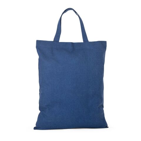 SIENA. Faltbare Tasche aus Baumwolle (50%), receycelte Baumwolle (30%) und Polyester (20% rPET) (140 g/m²) Blau