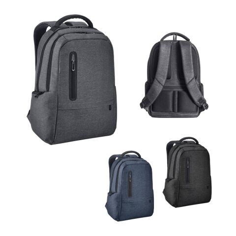 BOSTON. Wasserdichter 2Tone Nylon 17&#039;&#039; Laptop-Rucksack Schwarz | ohne Werbeanbringung