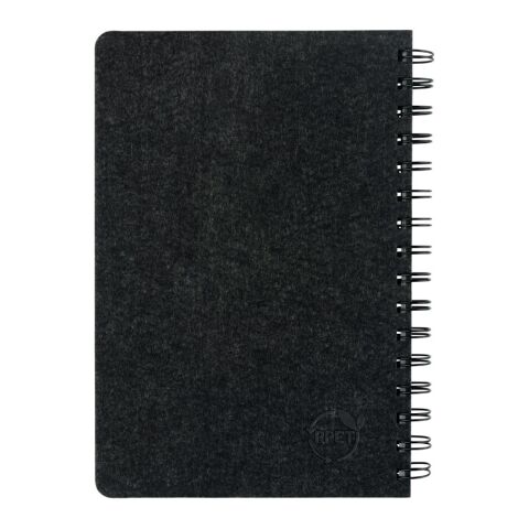 MISHIMA. A5-Ringbuch mit flexiblem Einband aus recyceltem Filz (100% rPET) mit linierten Seiten 1-farbiger Siebdruck