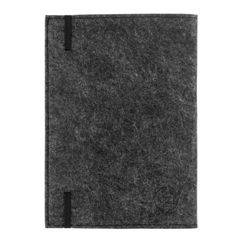 BALDWIN. A5 Notizblock mit Umschlag aus recyceltem Filz (100% rPET) und linierten Seiten aus 100 % Recyclingpapier ohne Werbeanbringung