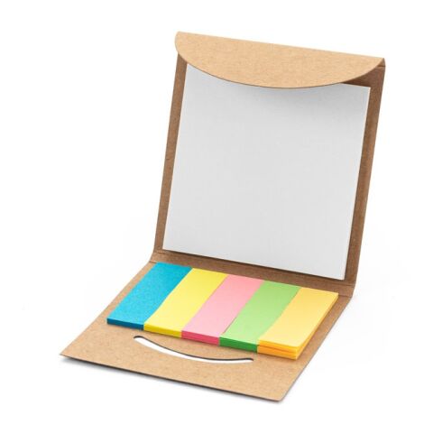 AINSLEY. Büroset 2-in-1- aus 100 % Recyclingpapier mit 6 Haftnotizblöcken Natur | ohne Werbeanbringung | Nicht verfügbar | Nicht verfügbar | Nicht verfügbar