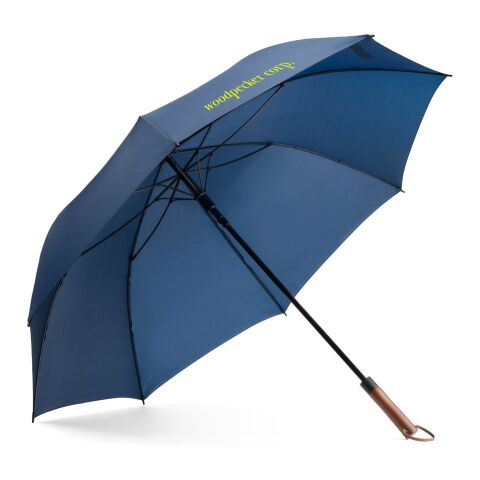 MATEO. Großer (30") Pongee-Regenschirm schwarz