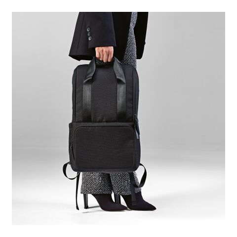 Bucharest 18L Rucksack aus rPET. Laptops bis 15.6&quot; Schwarz | ohne Werbeanbringung | Nicht verfügbar | Nicht verfügbar | Nicht verfügbar