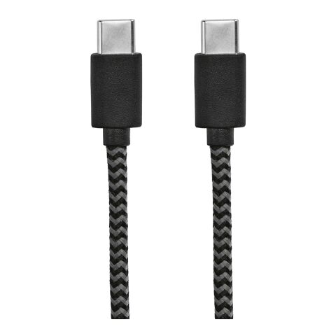 Koch Kabel aus rPET. 1 m. USB-C auf USB-C. Schnellladefunktion Schwarz | ohne Werbeanbringung | Nicht verfügbar | Nicht verfügbar | Nicht verfügbar