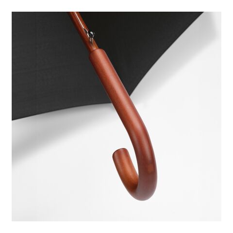 Bach 27&quot;Regenschirm aus rPET. Winddicht mit automatischer Öffnung Schwarz | ohne Werbeanbringung | Nicht verfügbar | Nicht verfügbar | Nicht verfügbar