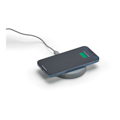 Lovelace Wireless Charger aus Kalkstein. 15 W. USB-C-Anschluss Grau | ohne Werbeanbringung | Nicht verfügbar | Nicht verfügbar | Nicht verfügbar