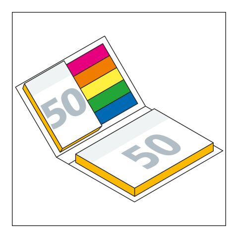 Haftnotiz-Set Budapest 50/50 Haftzettel weiß Farbschnitt Grün | 105 × 78 mm | ohne Werbeanbringung | matt