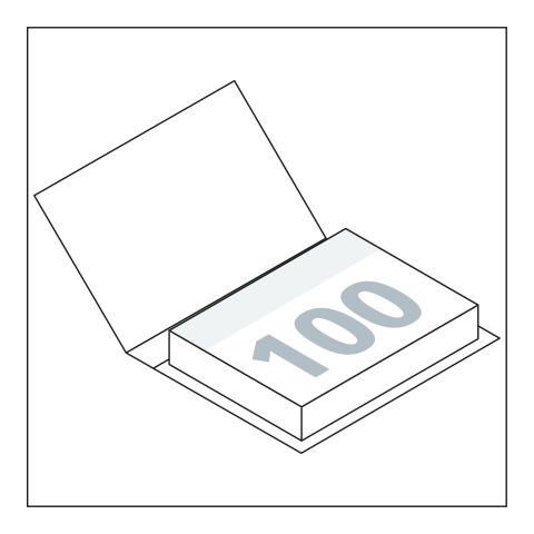 Haftnotizblock Hardcover Dublin Format mittelgroß 100 Haftzettel 105 × 78 mm | Nicht verfügbar | ohne Werbeanbringung | weiß | matt