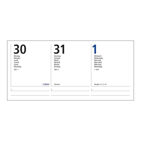 Wochenkalender Media 175 × 245 mm Kunstleder-Hardcover matt Anthrazit | 175 × 245 mm | ohne Werbeanbringung | Silberprägung inkl.