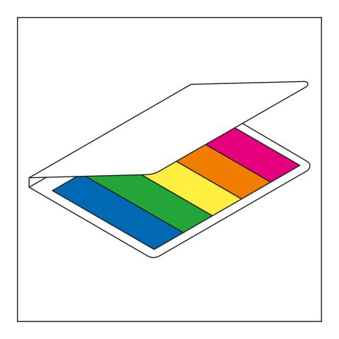 Haftmarker-Set Memo-Card Karton-Umschlag 77 × 54 mm | 4C-Quality | ohne Werbeanbringung | Rechteck/Folie | glänzend
