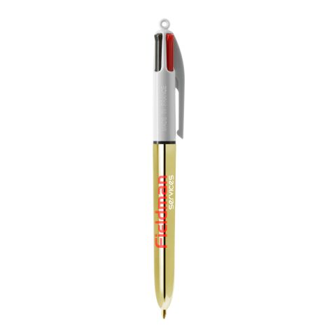 BIC® 4 Colours Shine Kugelschreiber Weiß-gold