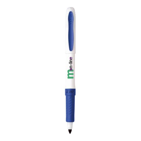 BIC® Mark-it Permanent Marker Weiß-mittelblau | 1-farbiger Siebdruck | Schaft-Clipverlängerung | 25.00 mm x 45.00 mm