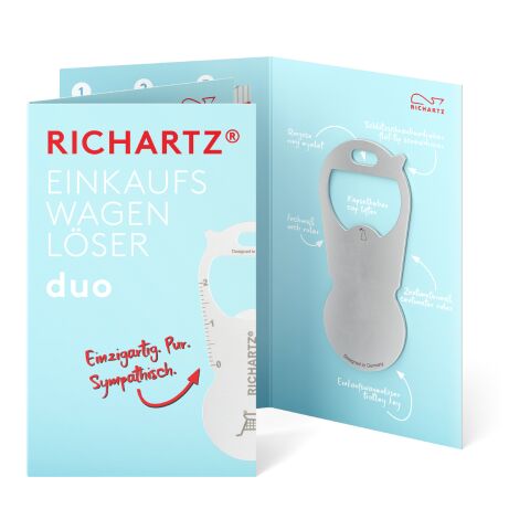 RICHARTZ® Einkaufswagenlöser Duo silber | ohne Werbeanbringung | ohne Werbeanbringung