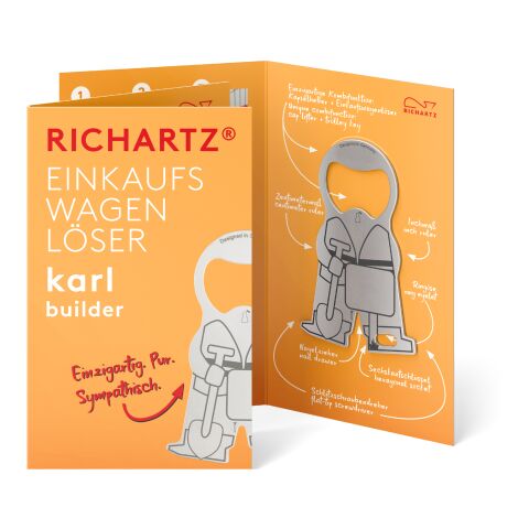 RICHARTZ® Einkaufswagenlöser Karl Builder silber | ohne Werbeanbringung | ohne Werbeanbringung | ohne Werbeanbringung