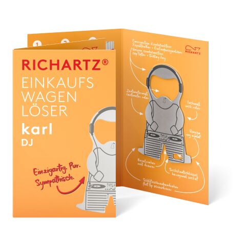 RICHARTZ® Einkaufswagenlöser Karl DJ silber | ohne Werbeanbringung | ohne Werbeanbringung | ohne Werbeanbringung