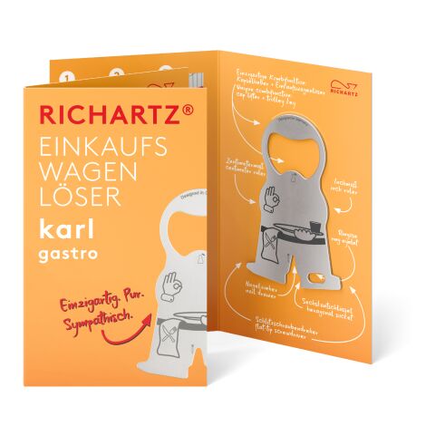 RICHARTZ® Einkaufswagenlöser Karl Gastro silber | ohne Werbeanbringung | ohne Werbeanbringung | ohne Werbeanbringung