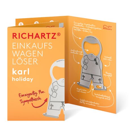 RICHARTZ® Einkaufswagenlöser Karl Holiday silber | ohne Werbeanbringung | ohne Werbeanbringung | ohne Werbeanbringung
