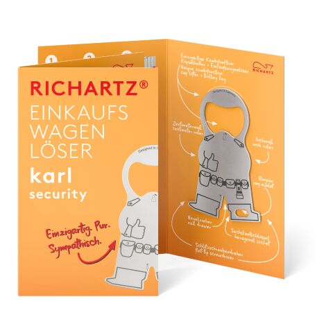 RICHARTZ® Einkaufswagenlöser Karl Security silber | ohne Werbeanbringung | ohne Werbeanbringung | ohne Werbeanbringung
