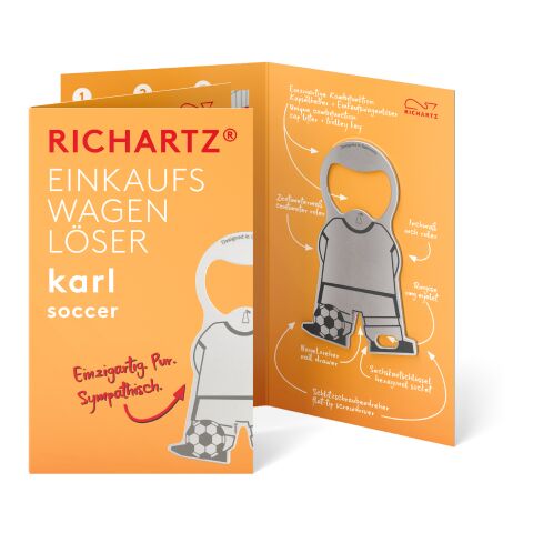 RICHARTZ® Einkaufswagenlöser Karl Soccer silber | ohne Werbeanbringung | ohne Werbeanbringung | ohne Werbeanbringung