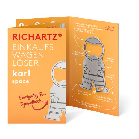 RICHARTZ® Einkaufswagenlöser Karl Space silber | ohne Werbeanbringung | ohne Werbeanbringung | ohne Werbeanbringung