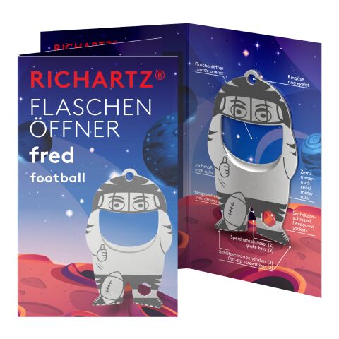 RICHARTZ® Flaschenöffner Fred Football silber | ohne Werbeanbringung | ohne Werbeanbringung | ohne Werbeanbringung