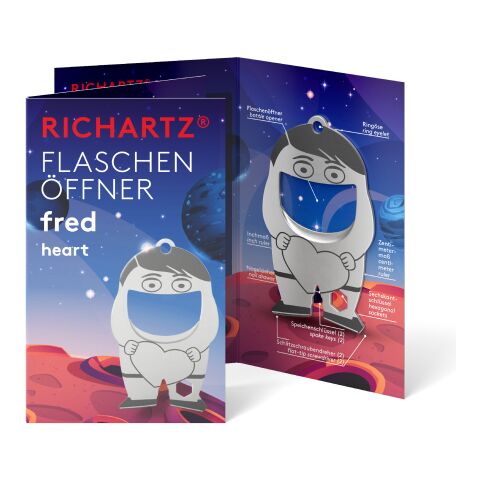 RICHARTZ® Flaschenöffner Fred Heart silber | ohne Werbeanbringung | ohne Werbeanbringung | ohne Werbeanbringung