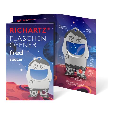RICHARTZ® Flaschenöffner Fred Soccer silber | ohne Werbeanbringung | ohne Werbeanbringung | ohne Werbeanbringung
