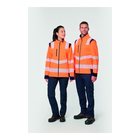 Softshell-Sicherheitsjacke mit abnehmbaren Ärmeln, 300 g/m² orange-marineblau | L | Nicht verfügbar | Nicht verfügbar